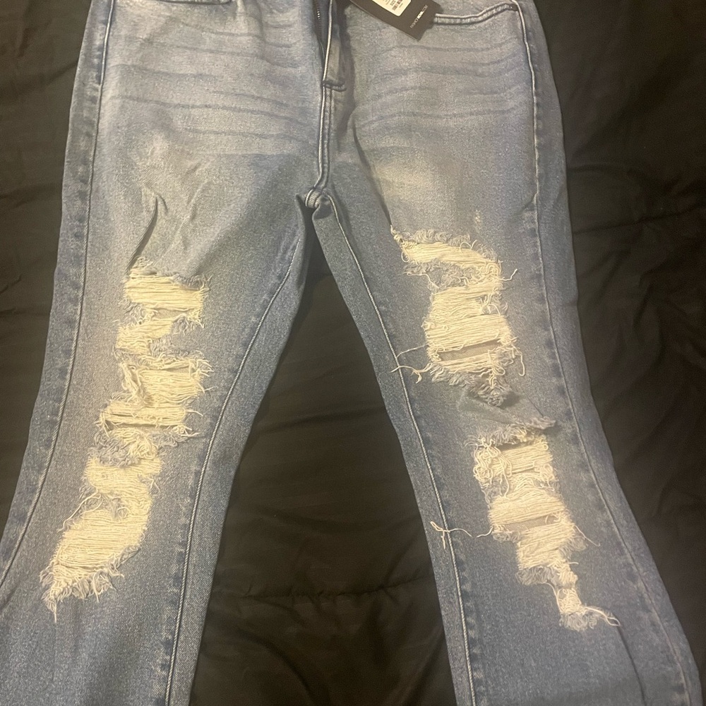 I won’t forget Distressed Blue Women's Jeans size 15